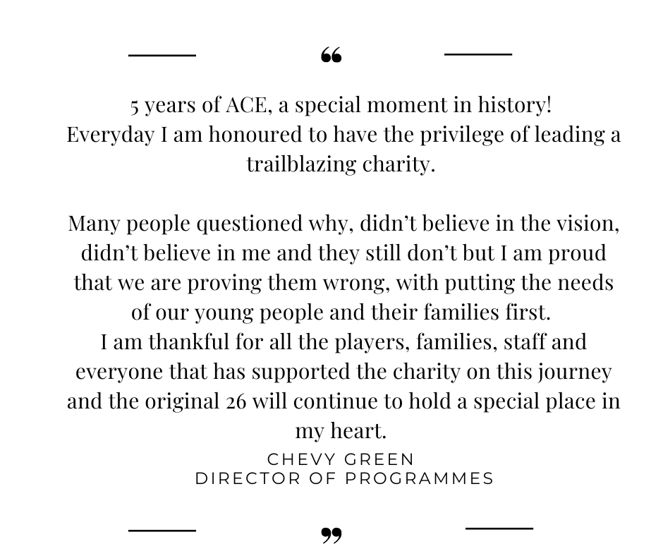 Testimonial of ACE player